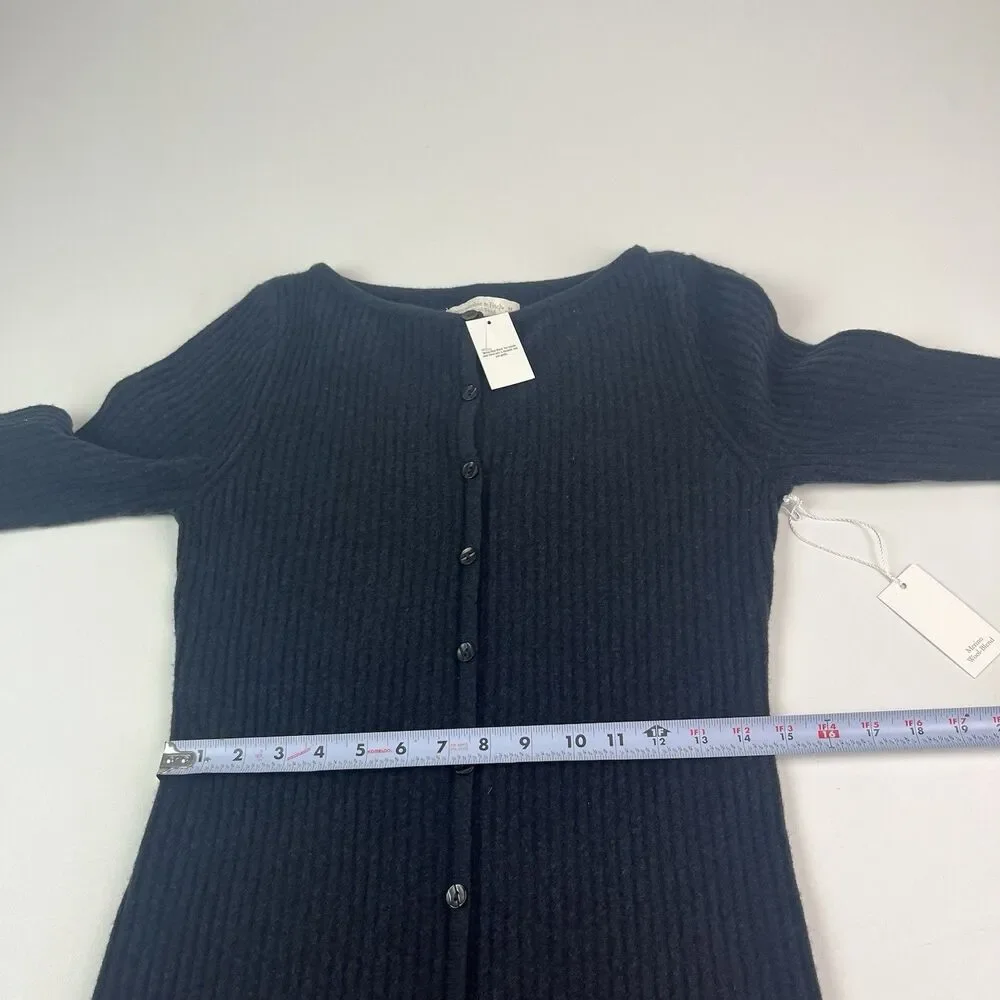 Abercrombie & Fitch Merino Wool Ribbed Knit Maxi Sweater Dress M Minimalist NWT